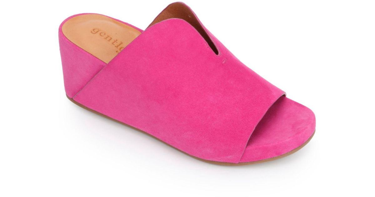 Gentle Souls Leather By Kenneth Cole Gisele 65 Mule Sandals In Fuchsia Suede Pink Lyst Gentle Souls Leather By Kenneth Cole Gisele 65 Mule Sandals In Fuchsia Suede Pink Lyst
