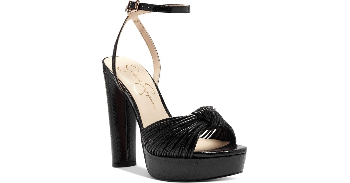 Jessica Simpson Immie Platform Dress Sandals in Black Lyst