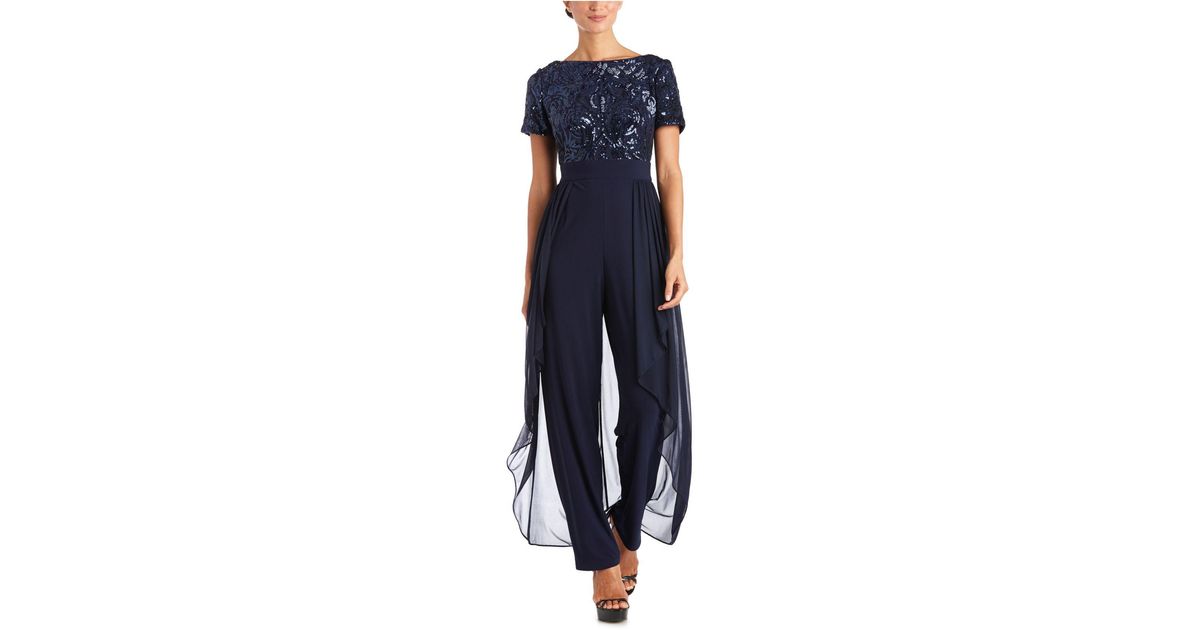 sequin top jumpsuit