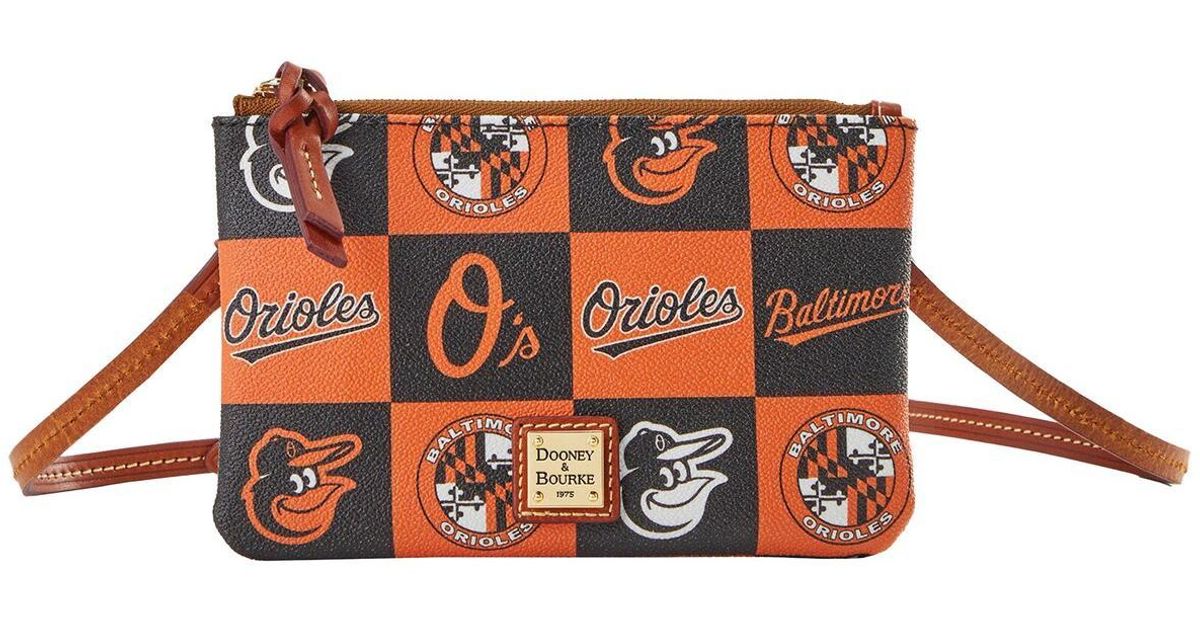 Dooney & Bourke Baltimore Orioles Top Zip Crossbody Bag in Brown | Lyst