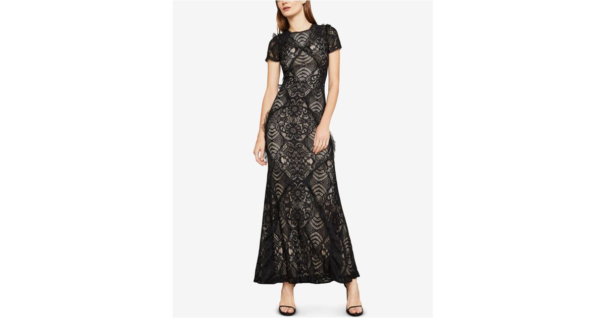 lace short sleeve maxi dress