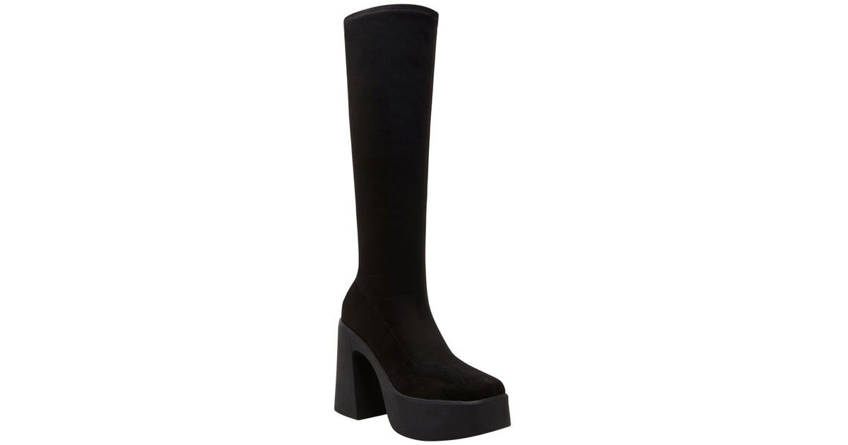Katy Perry The Heightten Narrow Calf Stretch Boots in Black | Lyst