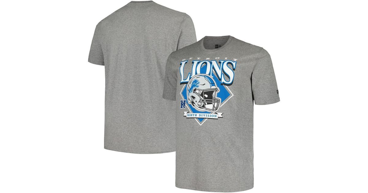 KTZ Detroit Lions Big And Tall Helmet T-shirt in Gray for Men | Lyst
