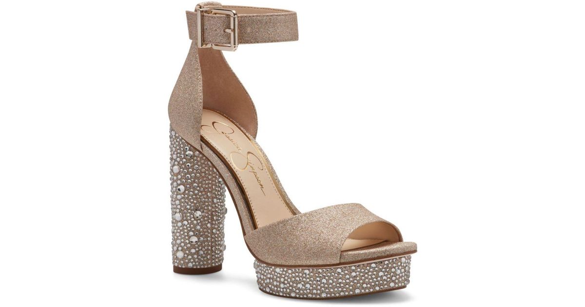 jessica simpson gold flat sandals