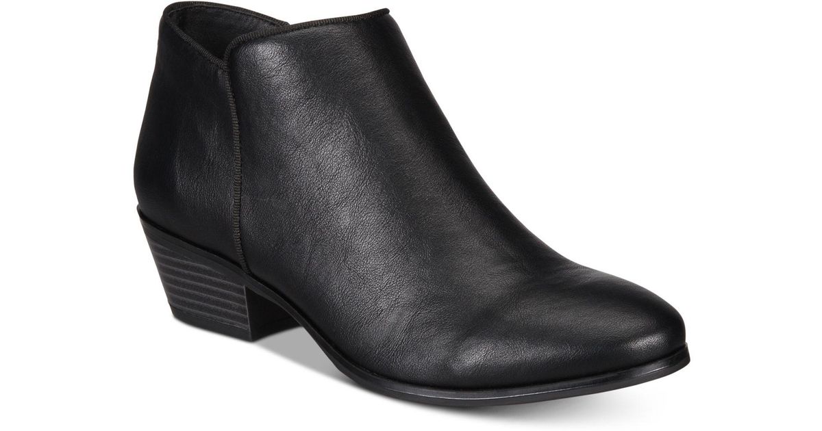 Style & Co. Denim Wileyy Ankle Booties, Created For Macy's in Black | Lyst