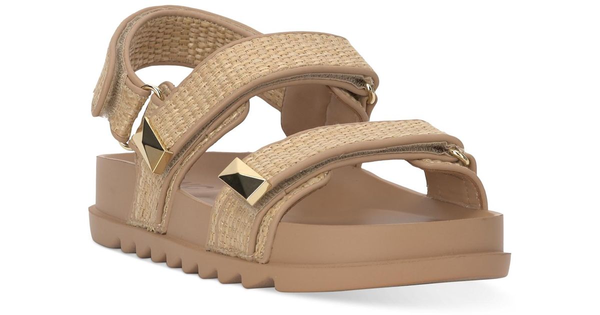 INC International Concepts Caledon Footbed Sandals in Natural Lyst