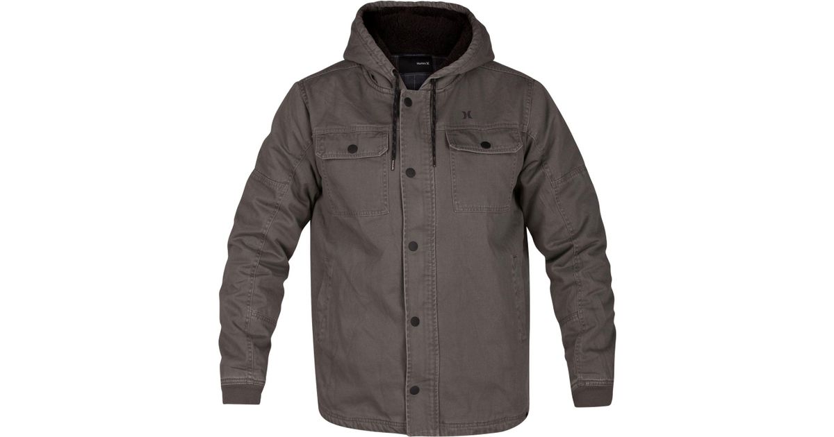 hurley men's outdoor hooded jacket