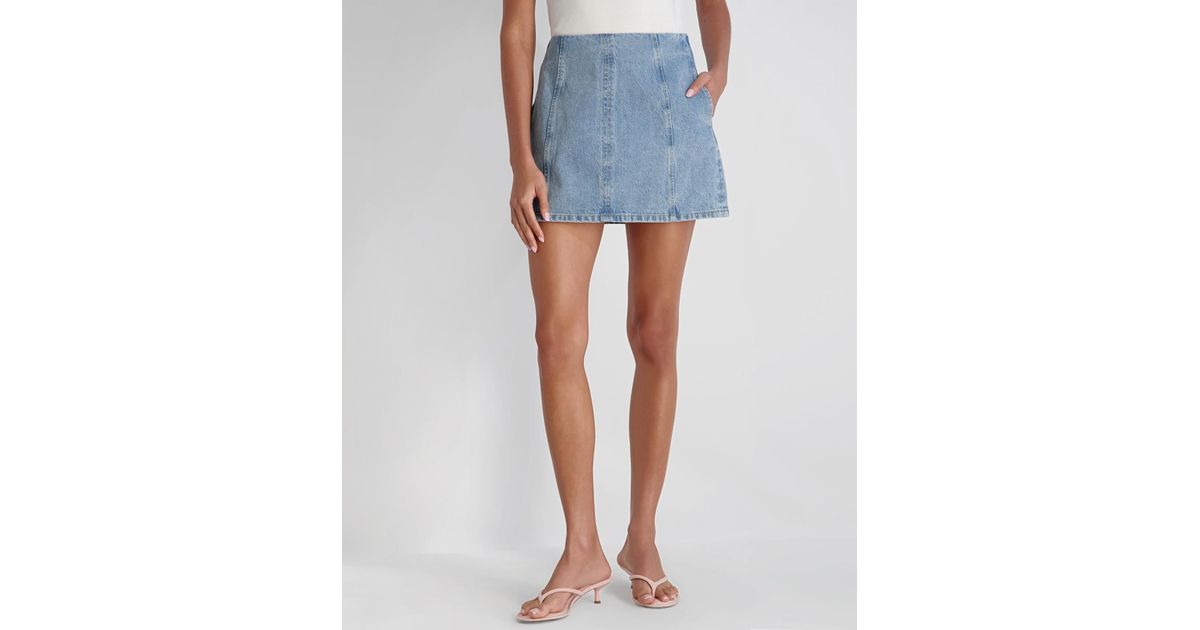 French Connection 90s Denim Multi Seam Mini Skirt in Blue | Lyst