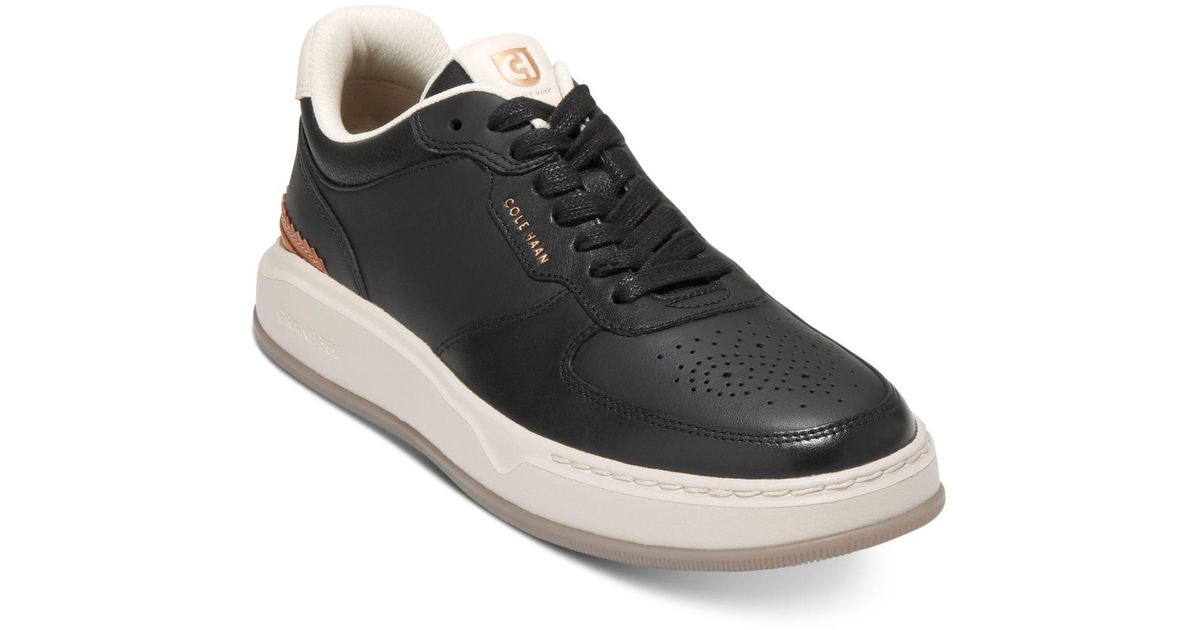 cole haan black leather sneakers