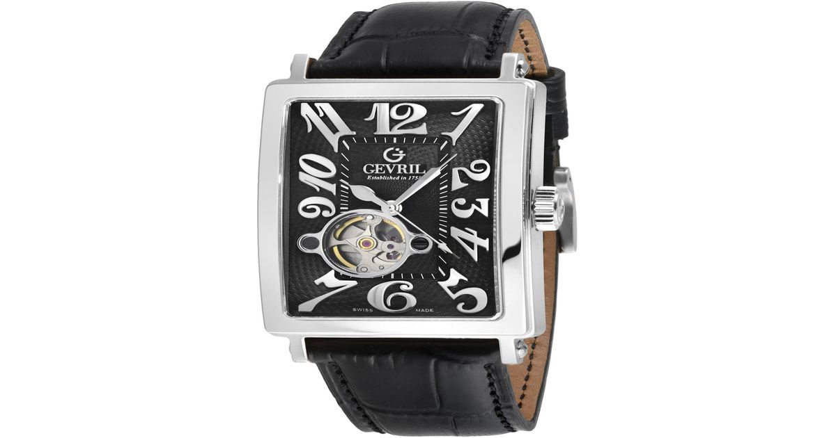 Gevril Avenue Of Americas Intravedere Swiss Automatic Italian Black