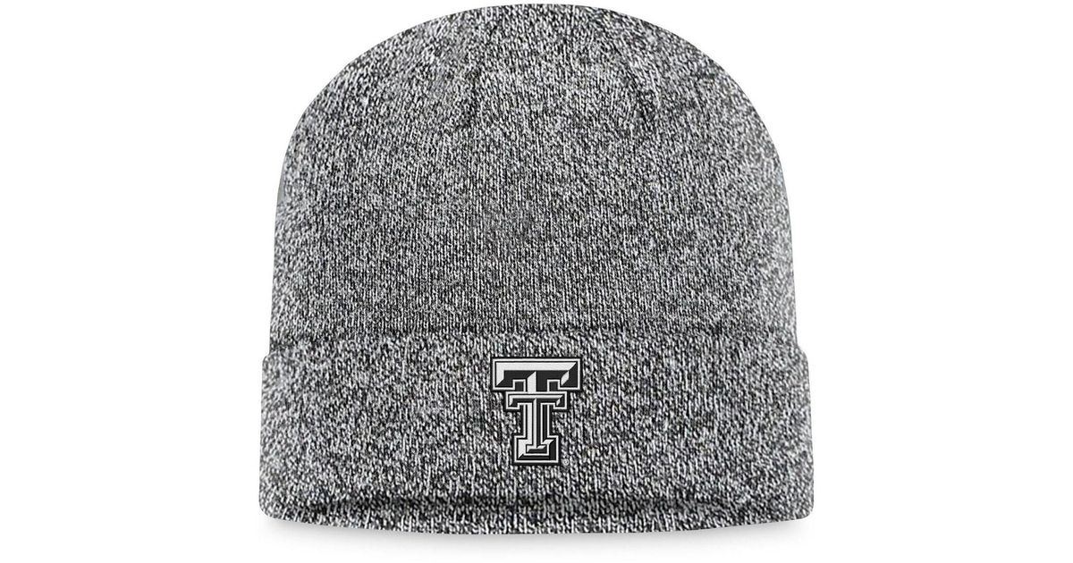 Top Of The World Heather Black Texas Tech Red Raiders Cuffed Knit Hat ...