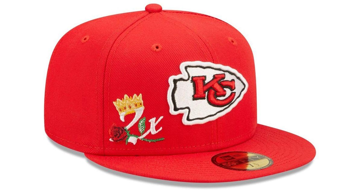 KTZ Synthetic Red Kansas City Chiefs Crown 2x Super Bowl Champions