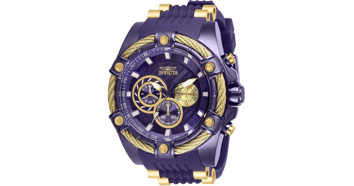 INVICTA WATCH 28018 Bolt Quartz Chronograph Gold in Blue for Men Lyst