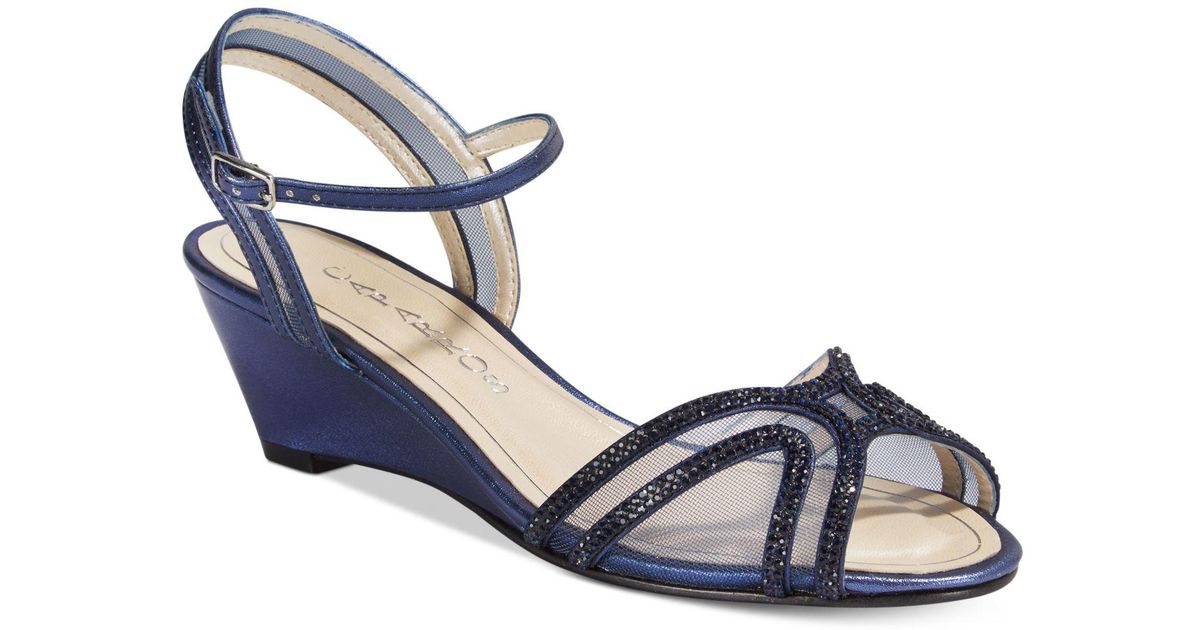 navy evening sandals