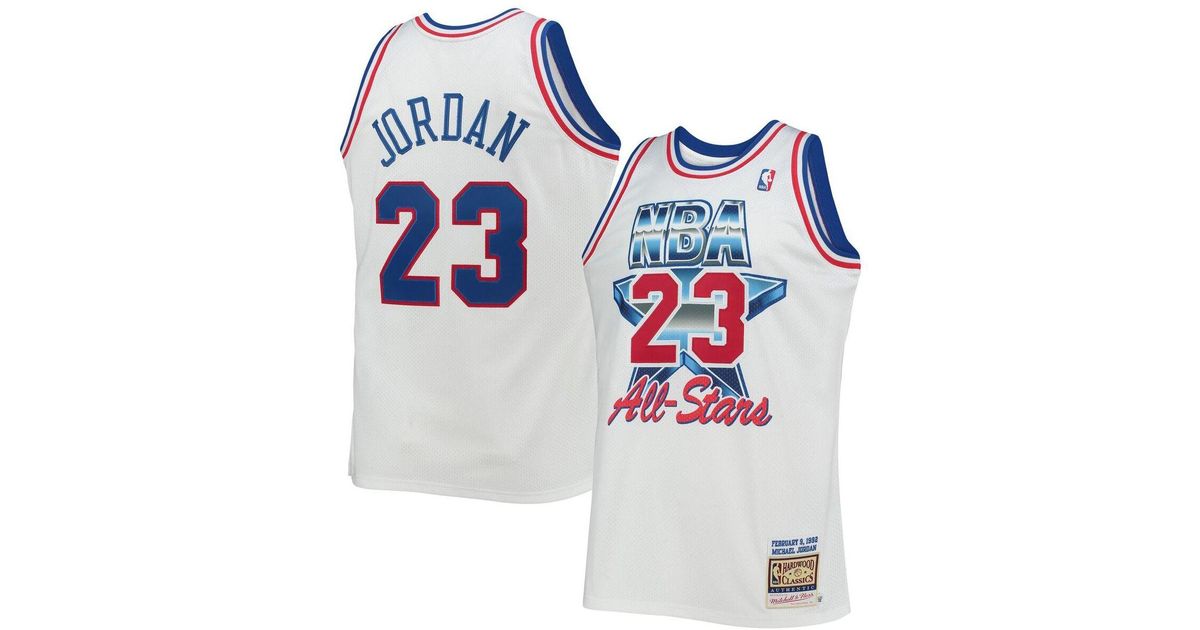 Mitchell & Ness Synthetic Michael Jordan White Eastern Conference
