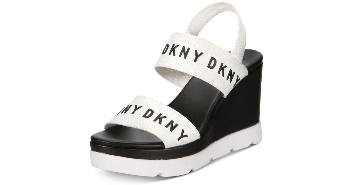dkny cati slingback wedge sandals
