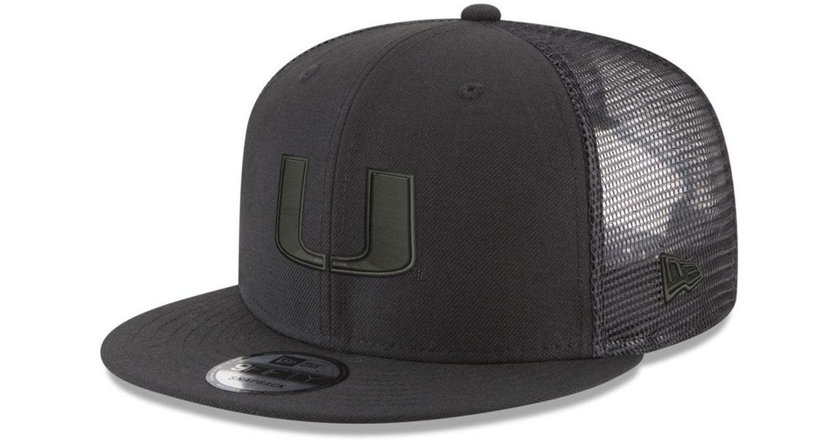 black miami hurricanes hat