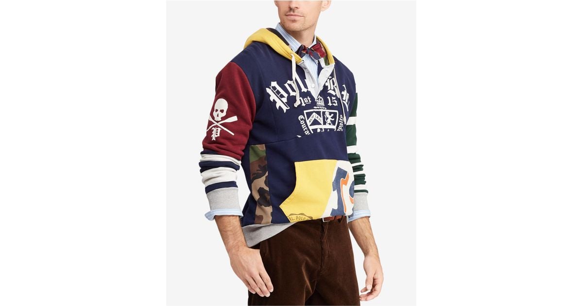 Patchwork cheap rugby hoodie