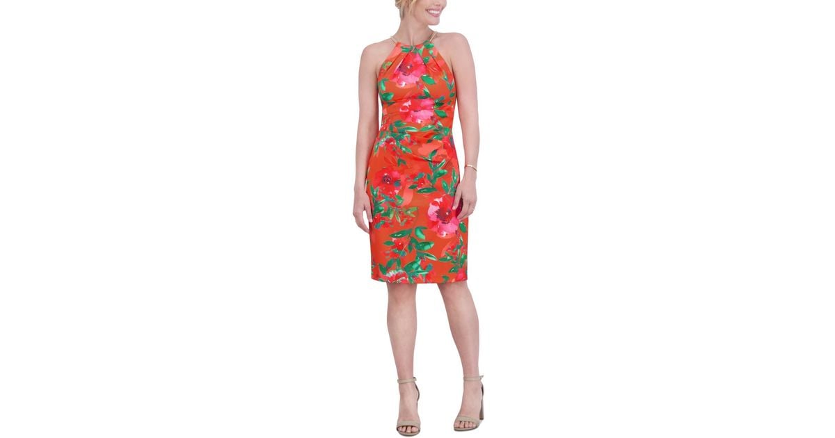 Eliza j coral dress new arrivals