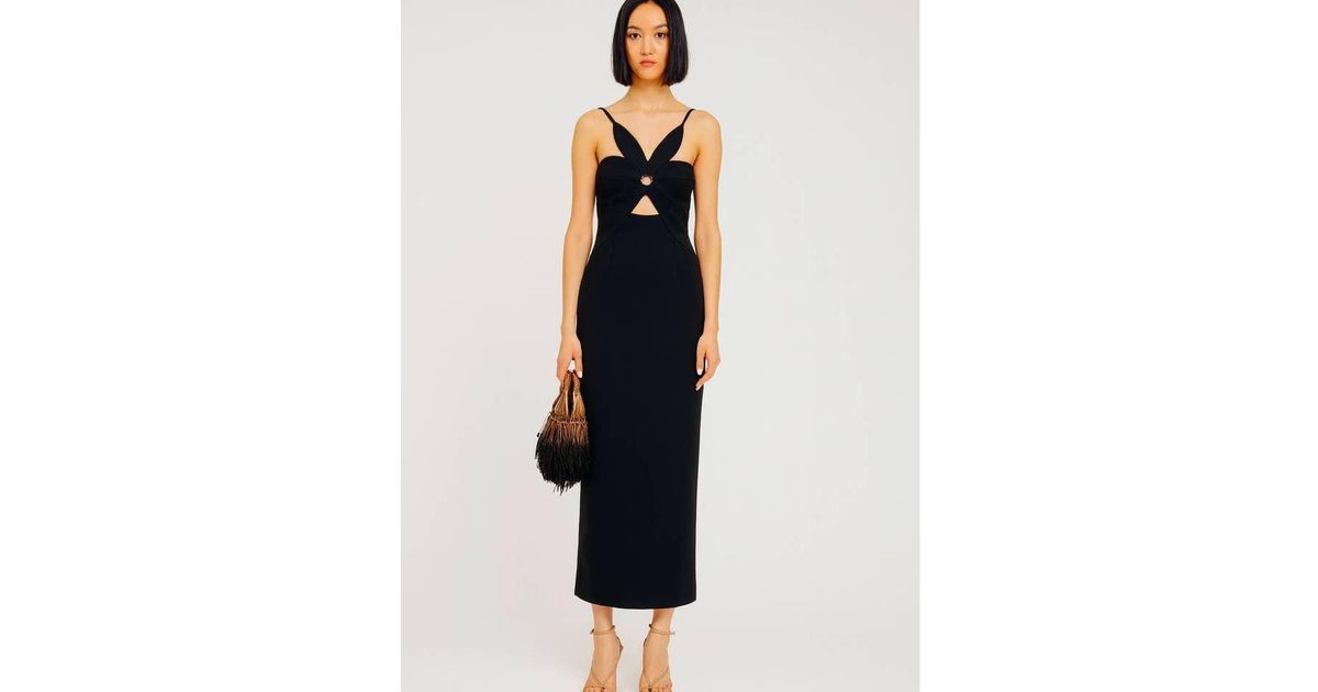 torn by ronny kobo black dress Nylon Rib V Waist Crossover Flared Leggings Black, S main image 1