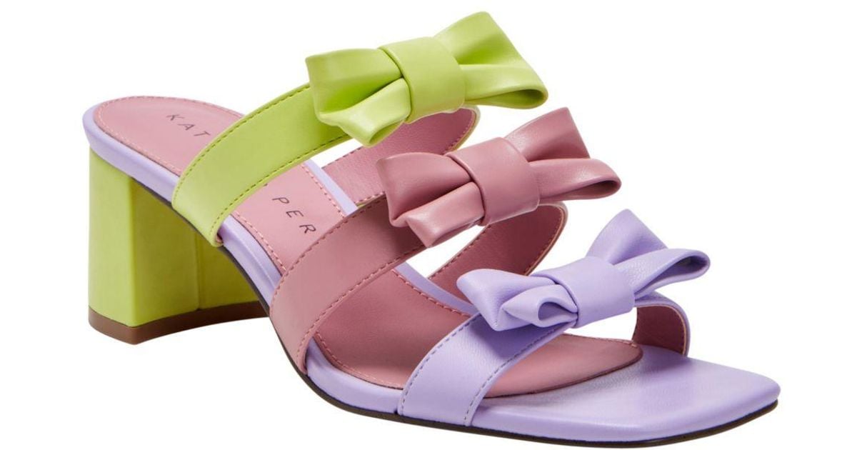 Katy Perry The Tooliped Block Heel Bow Sandals in Pink Lyst