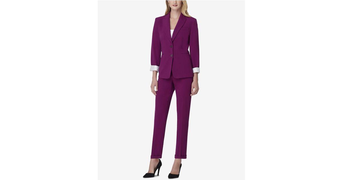magenta pantsuit