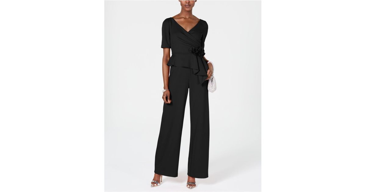 adrianna papell rosette jumpsuit