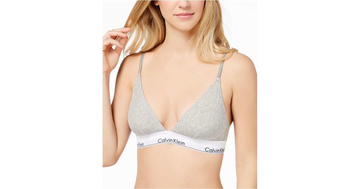 modern cotton triangle bralette