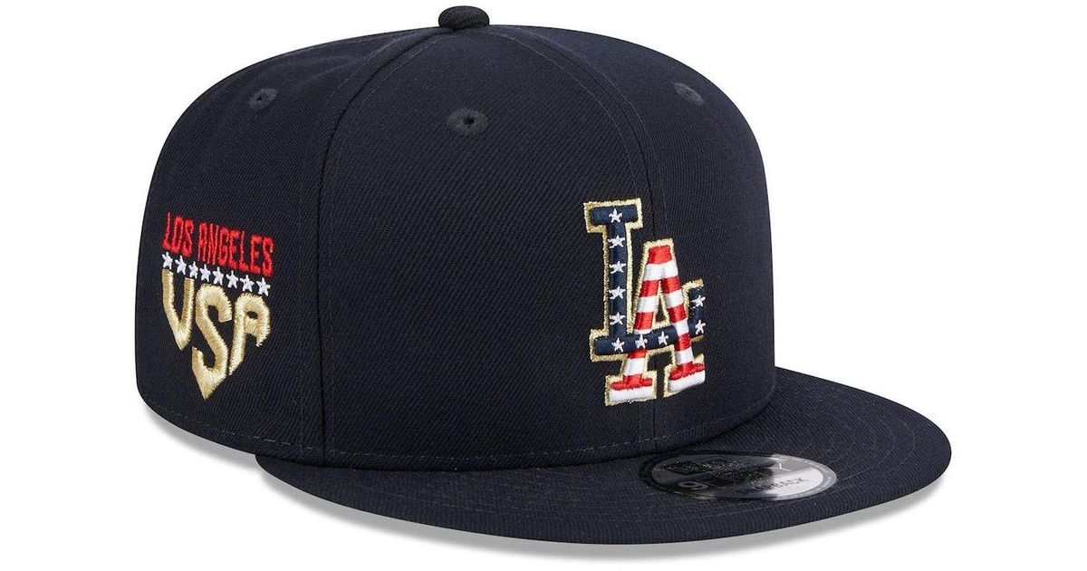 KTZ Navy Los Angeles Dodgers 2023 Fourth Of July 9fifty Snapback