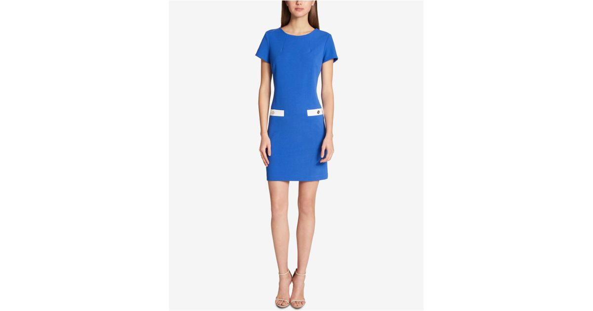 tommy hilfiger faux pocket dress