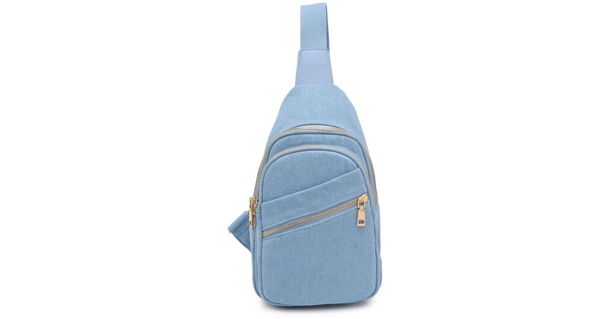 Urban Expressions Zephyr Denim Sling Backpack in Blue Lyst