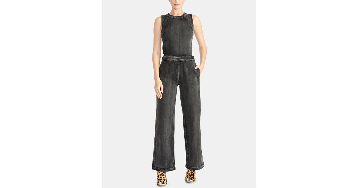 macy's jean jumpsuit