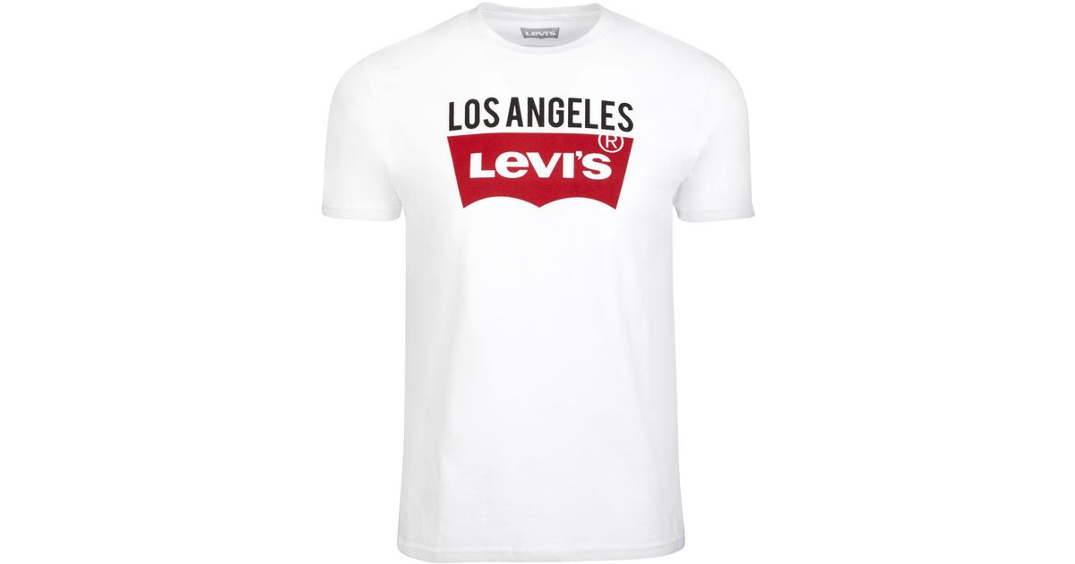 hulp Prestatie JEP Levi's Los Angeles Logo T-shirt in White for Men | Lyst