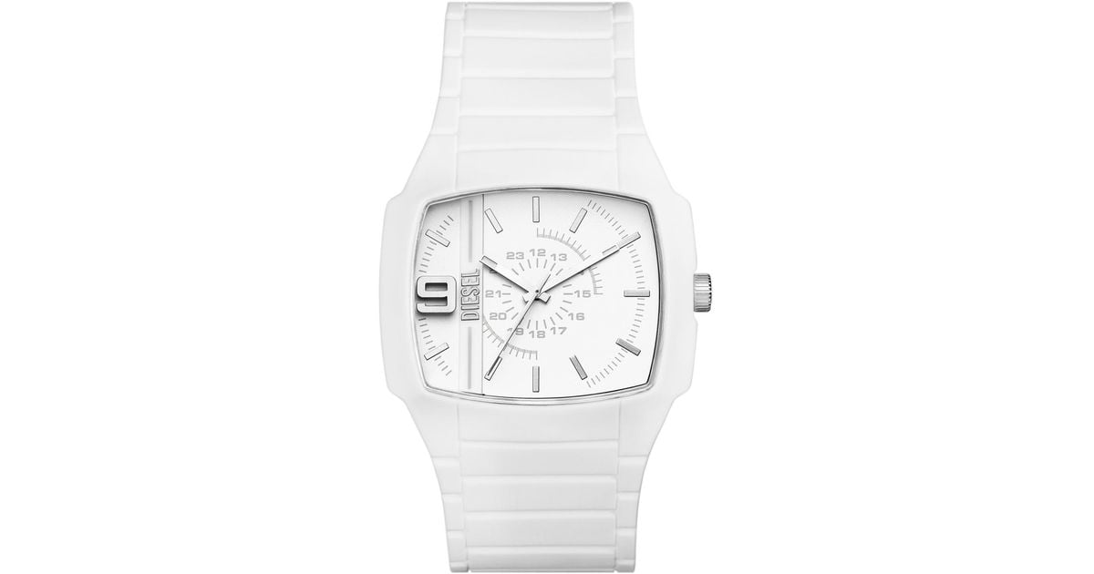 Diesel white watch mens sale