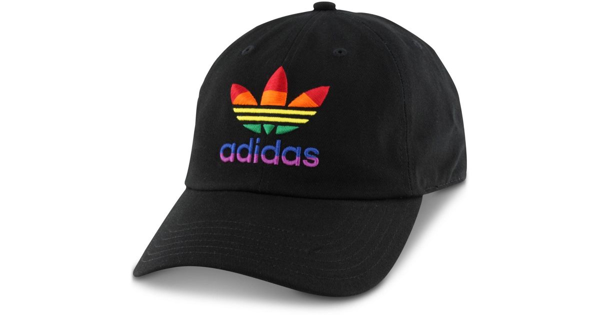 adidas Relaxed Rainbow-logo Hat in Black for Men | Lyst