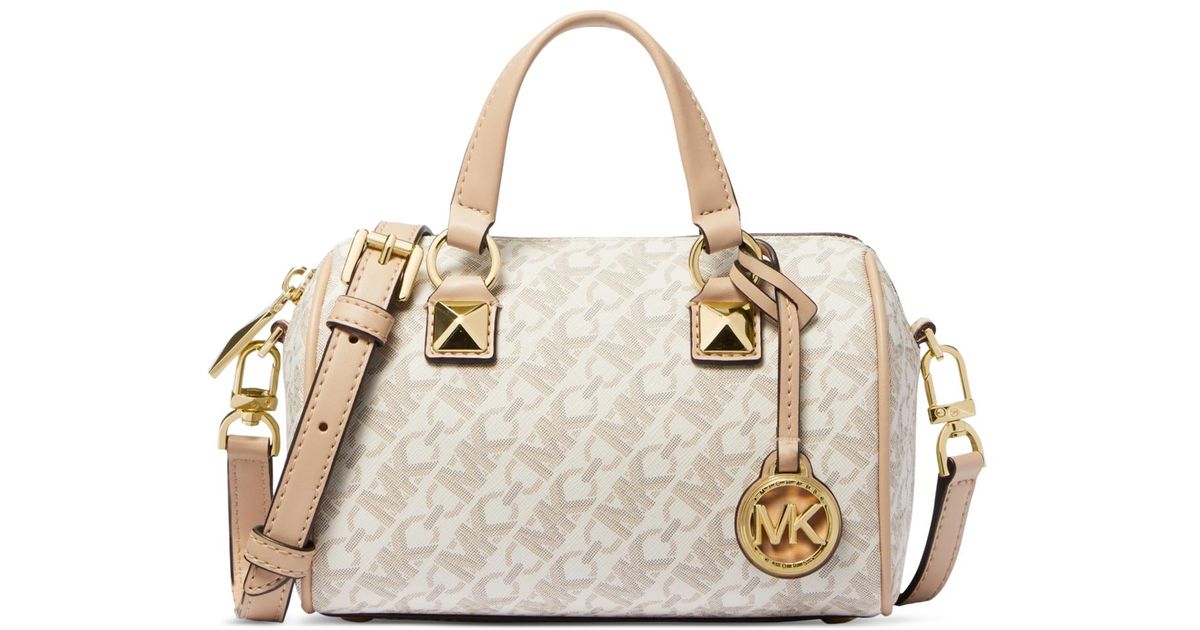 Michael Kors Michael Logo Grayson Duffel Crossbody in Natural Lyst