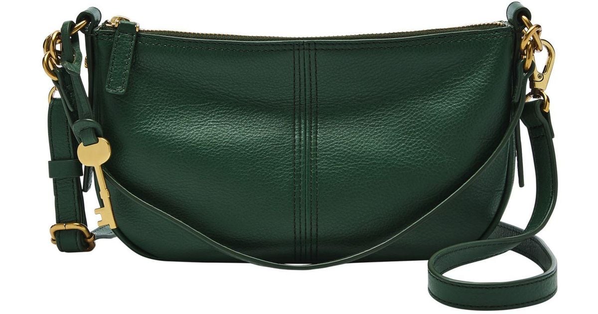 Fossil Jolie Leather Baguette Bag in Green Lyst