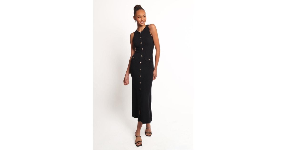 Petal & Pup Aspen Button Up Knit Dress in Black | Lyst Petal & Pup Aspen Button Up Knit Dress in Black | Lyst