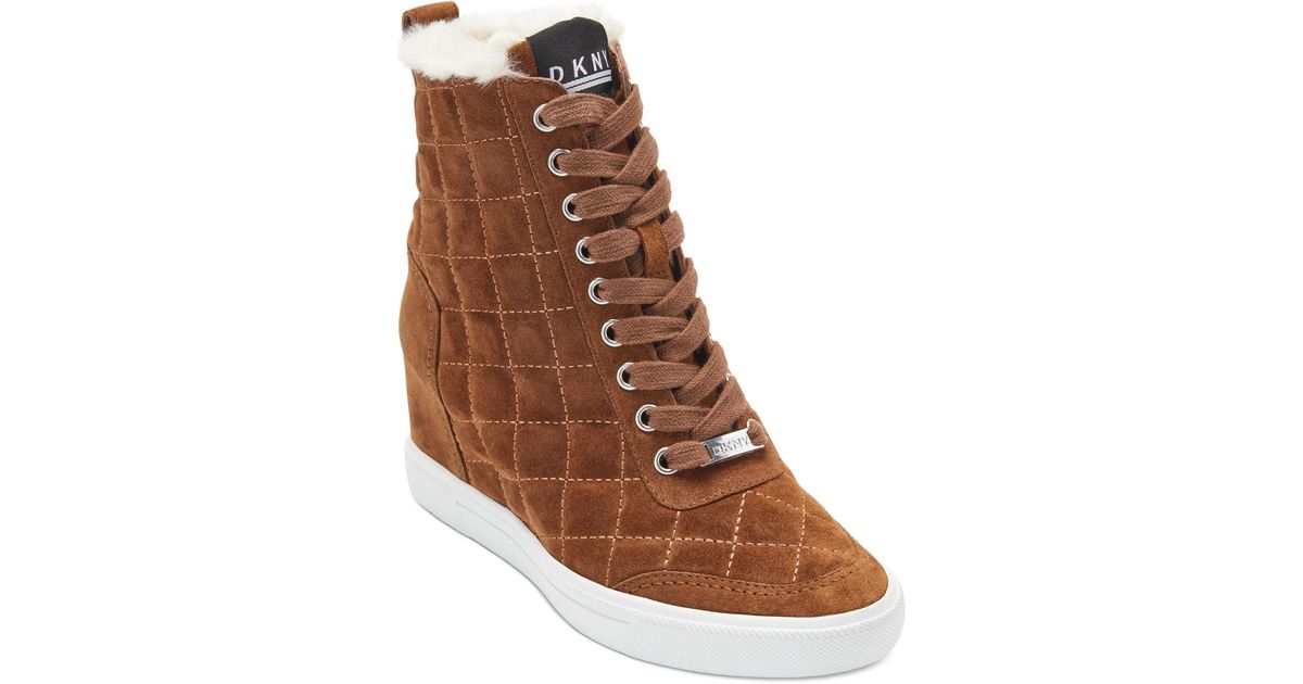 dkny cira wedge sneakers