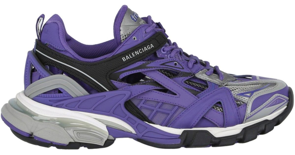purple balenciaga track sneakers