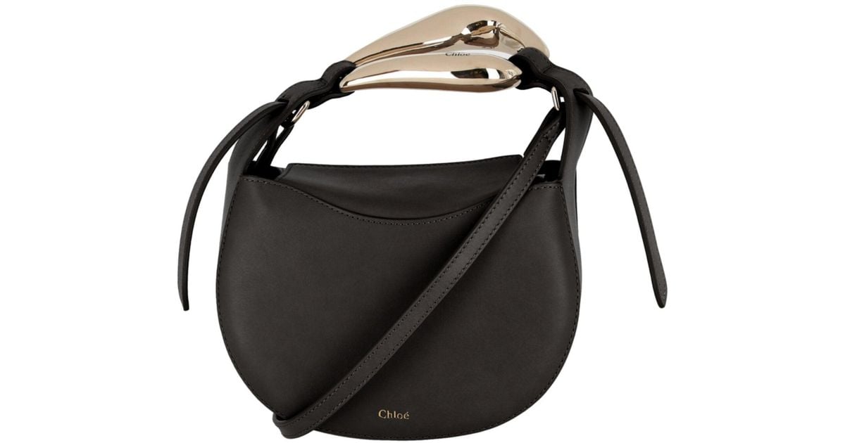 Chloé Small Kiss Leather Shoulder Bag in Black - Lyst