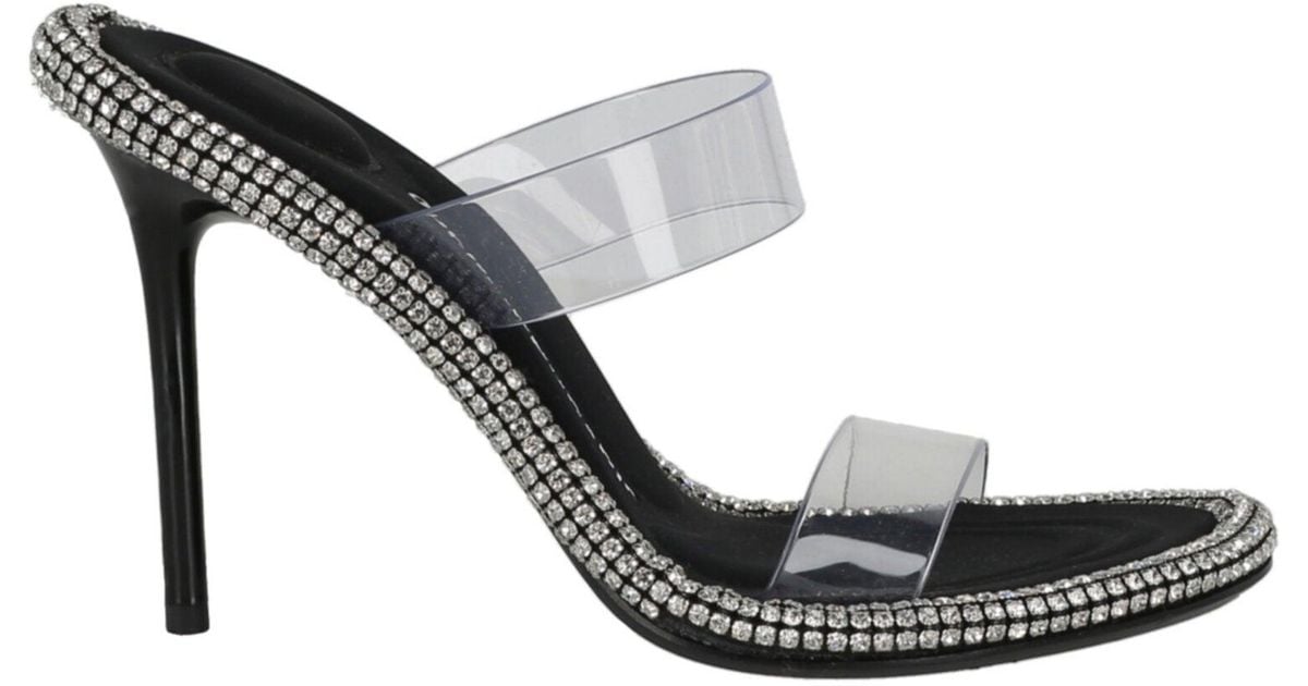 Alexander Wang Synthetic Nova Crystal Embellished Sandals in Black | Lyst