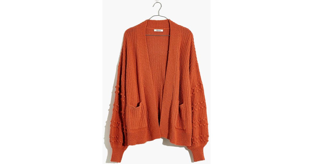madewell bobble cardigan sweet dahlia