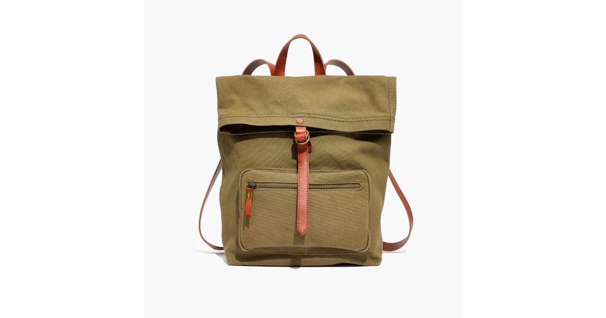 canvas foldover backpack