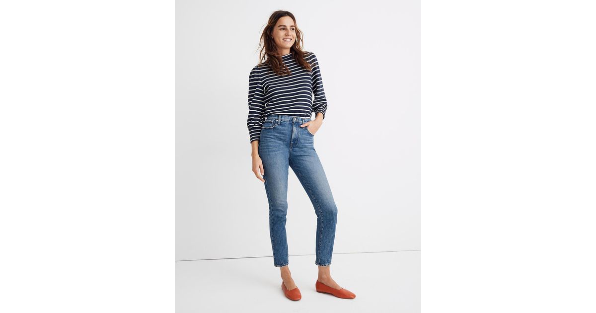 High-rise Slim Boyjean In Lavern Wash 