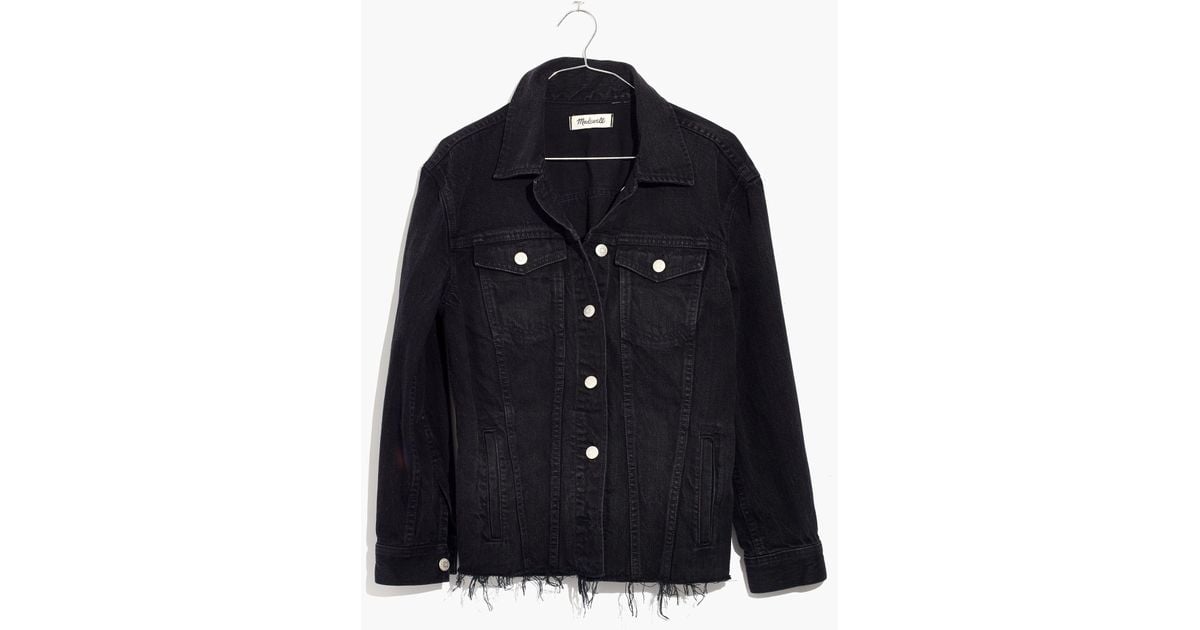 black denim cutoff jacket