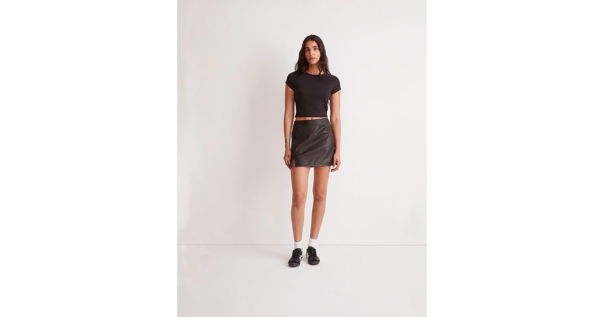 MW Leather Mini Skirt | Lyst