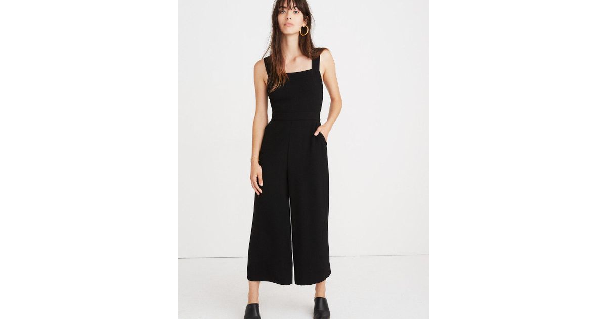 apron bow back jumpsuit