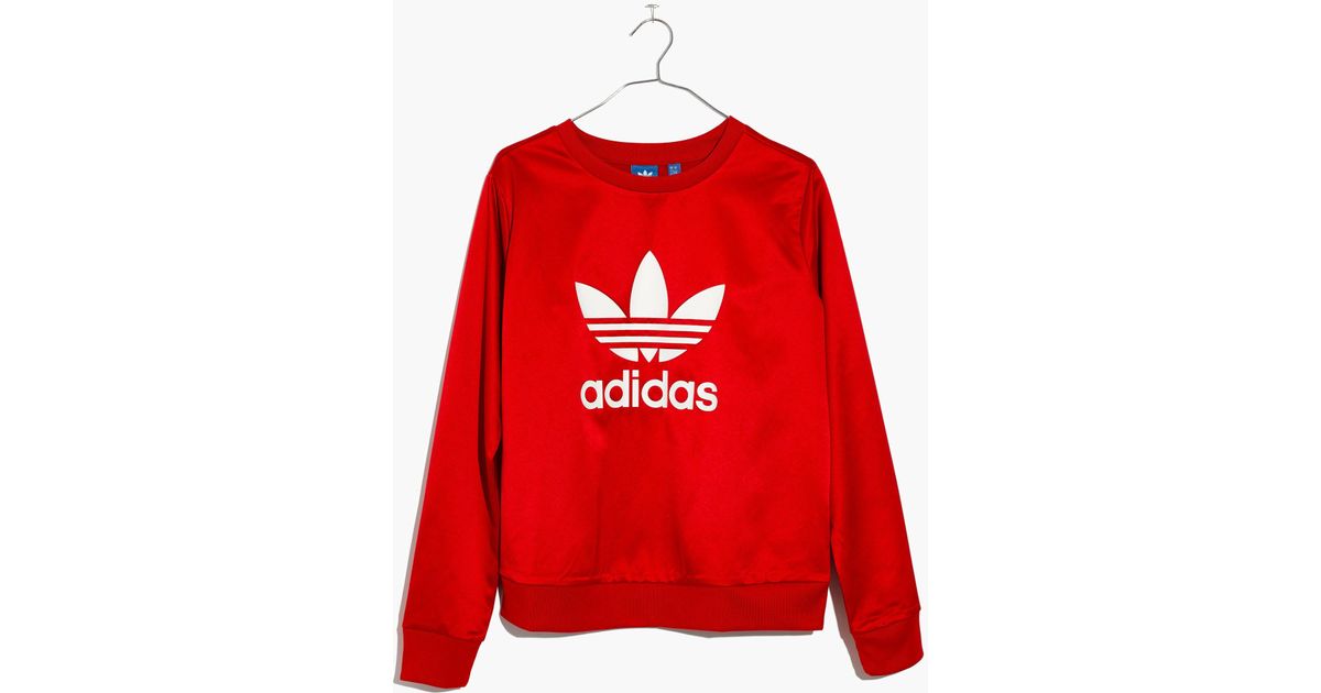 red adidas crew neck sweatshirt