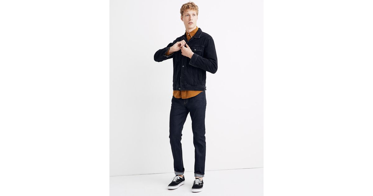 Madewell Denim Slim Authentic Flex Selvedge Jeans In Resin Rinse in Blue for Men - Lyst